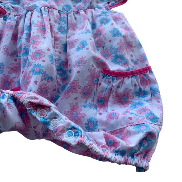Vintage Floral Peter Pan Collar Bubble Romper With Pockets - Picture 3 of 3